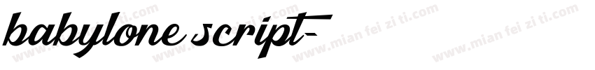 babylone script字体转换